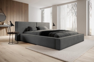 Compleo Polsterbett mit Bettkasten und Lattenrost, gepolstertes Kopfteil HEVE (Kostenlose Lieferung! TOP ANGEBOT), DesignerBett, Viele Varianten zur Auswahl–wählen Sie Größe und Farbe!