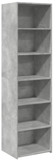 vidaXL Highboard Betongrau 50x41x185 cm Holzwerkstoff 3281683