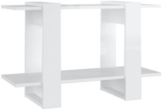 vidaXL Bücherregal/Raumteiler Hochglanz-Weiß 80x30x51 cm 811598