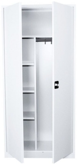 Steelboxx Mehrzweckschrank mit Garderobenteil Spind Kleiderspind 2-türig 180 x 80 x 38,3 cm (1-St) Komplett montiert, keine Montage notwendig