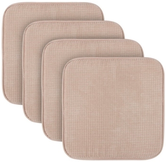 Bestlivings Stuhlkissen Sitzkissen Struktur - Anti Rutsch, Sitzauflage Uni (38x38 cm) Stuhlpolster Stuhlauflage