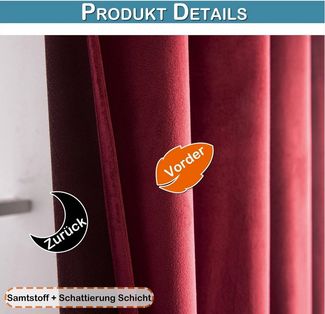Jibenhome Gardine 2er Verdunkelungsvorhang Kräuselband, Dicken Thermovorhang Vorhang, Samt Blickdicht Gardinen Vorhänge für Schlafzimmer, Wohnzimmer
