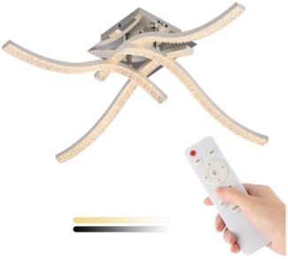 WILGOON Deckenleuchte LED Deckenlampe,Wellenförmig, Dimmbar, Deckenleuchte mit Fernbedienung, LED fest integriert, Kaltweiß, Naturweiß, Warmweiß, Moderne Geschwungene Deckenleuchte Pendelleuchte