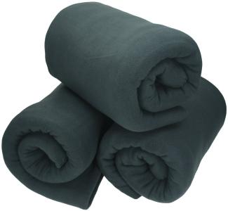 Wohndecke 3 Stück Fleecedecke Kuscheldecke Sofadecke Größe 130x170 cm, Betz, Qualität 180 g/m²