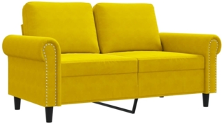 vidaXL 2-Sitzer-Sofa Gelb 120 cm Samt 359525