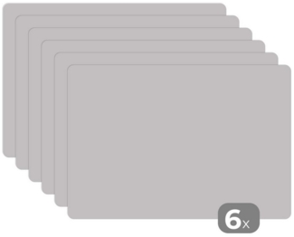 MuchoWow Platzset Weiß - Farben - Neutral, (6-St), Platzsets, Tischset, Abwaschbar, Tischsets, Platzdeckchen