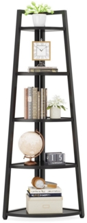 Tribesigns Eckregal Bücherregal, 178cm hohes Eckregal mit 5 Ebenen, Standregal