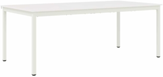 vidaXL Esstisch Weiß 200 x 100 x 75 cm Massives Kiefernholz 3416326