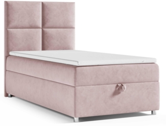 Best for Home Boxspringbett K2 SINGLE mit Bettkasten (Rosa 70x200)