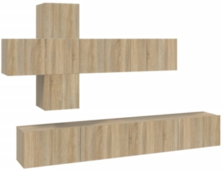 7-tlg. TV-Schrank-Set Sonoma-Eiche Holzwerkstoff [3114520]