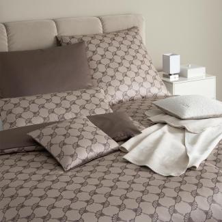 JOOP Bettwäsche Cornflower Double taupe|160x210 cm + 65x100 cm