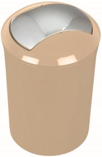 Spirella Design Kosmetikeimer 10. 16876 "Sydney" mit Schwingdeckel 5 Liter (ØxH): 19 x 30 cm Beige