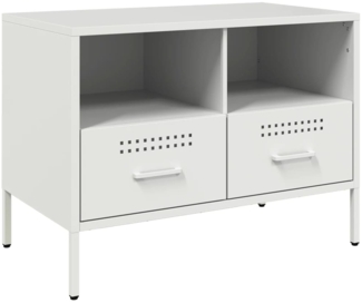 vidaXL TV-Schrank Weiß 68x39x50,5 cm Stahl 843052