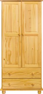 Kleiderschrank 82 x 52 x 177 cm Kiefernholz Schlafzimmer Schrank Flur Neu