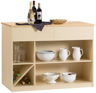 SoBuy Buffet KNL04 Kücheninsel freistehend Küchenschrank Highborad Sideboard Bartisch