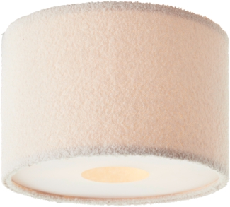 BRILLIANT flauschiger Teddystoff, 24 x 35 cm, 2 x E27, Textil, beige flauschiger Teddystoff, 24 x 35 cm, 2 x E27, Textil, beige