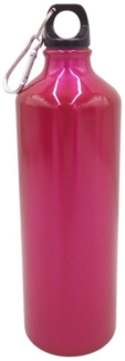 Aluminium Trinkflasche 1000ml farbig mit Karabiner Wasserflasche Sportflasche