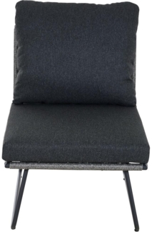 SIENA GARDEN Kansas Lounge Mittelsofa, grau Alu, Geflecht, inkl. Kissen