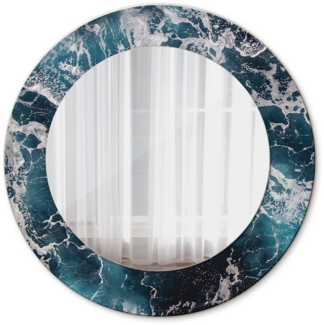 Tulup Spiegel Modern Wandmontage Wandspiegel Spiegel mit Aufdruck Rund: Ø50cm