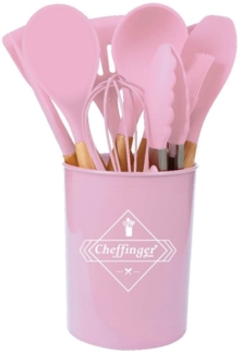 Küchenhelfer Küchenutensilien Set mit Ständer 12-tlg. pink RUNGASSI UT14