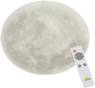 LED Deckenleuchte, Mond-Optik, dimmbar, weiß, 40 cm, LUNAR