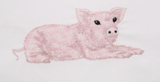 Vista Portuguese Geschirrtuch weiß Schwein