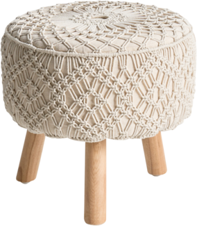 Hocker MANZAI Beige Baumwolle