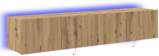 vidaXL TV-Wandschrank Wandmontiert 2 pcs Artisan-Eiche 80 x 35 x 31 cm 863107