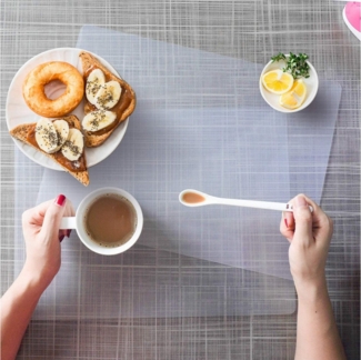 BYSURE Platzset, (4-St), Transparente Tischsets Kunststoff-Tischset 2er 4er 6er Set Platzsets