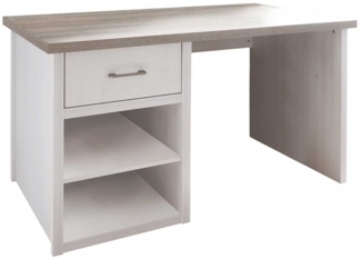 Schreibtisch Lars / Luca , Holzfarben , 141 x 77 x 81 cm