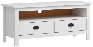 vidaXL TV-Schrank Hill Range Weiß 110x40x47 cm Kiefer Massivholz [288924]