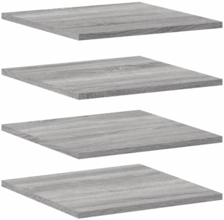 vidaXL Wandregale 4 Stk. Grau Sonoma 40x40x1,5 cm Holzwerkstoff 838215