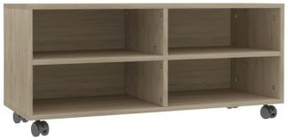 vidaXL TV-Schrank mit Rollen Sonoma-Eiche 90x35x35 cm Holzwerkstoff 800183