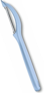 Victorinox | Universalschäler | ergonomisches Design | beidseitige Klinge | Spülmaschinengeeignet | Farbe: Hellblau | ideal für Obst & Gemüse