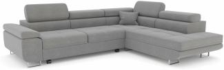 Stylefy Marokko Ecksofa Dunkelgrau Strukturstoff INARI Rechts