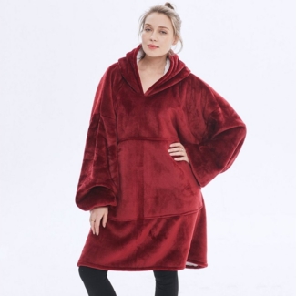 Wohndecke Kuschelpullover Tragbare Decke,Hoodie Decke mit Ärmeln & Tasche, Jibenhome, Übergroße,für Teenager, Herren, Damen