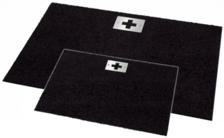 Keilbach Designprodukte Fußmatte swiss, rechteckig, Höhe: 9 mm, waschbar, rutschfest, dünn, dichtgewoben, robust