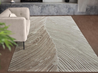 Vente-unique - Teppich - Relief-Optik - 100 % Wolle - handgefertigt - 200 x 290 cm - 2200 g/m2 - Elfenbeinfarben SERAPHINA