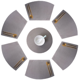 BYSURE Platzset, (7-St), Tischset 7er Set Platzset 43x29 cm - 6er Platzset + 1er Untersetzer