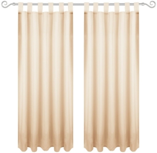 Bestlivings Gardine "Ellen" mit Schlaufen (2 St), Schlaufe, blickdicht, Polyester, einfarbig, modern, waschbar bei 30°C