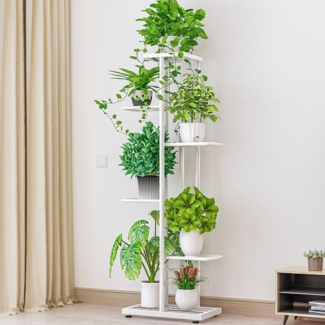 GarveeMore Küchenorganizer-Set 6-Tier Pflanzenständer, 7-Topf Indoor Hohe Pflanzenhalter