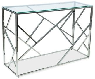 Konsolentisch Glastisch Escada C 120 x 40 x 78 cm Chrom