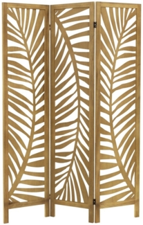 ML-DESIGN Paravent Raumteiler Faltbarer Sichtschutz Indoor Stellwand Sichtschutzwand, Raumtrenner 3-tlg Fukuoka Natur 170x121cm Holz freistehend Trennwand