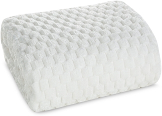 Wohndecke Kuscheldecke Decke MICROFASER Sofadecke Tagesdecke CINDY6 150x200 weiß