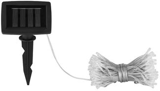 Solar Lichterkette, 192x LED schwarz, IP44, L 150 cm