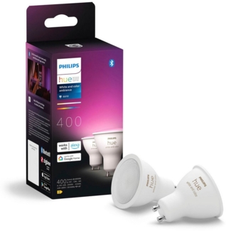 Philips Hue White & Col. Amb. GU10 Doppelpack 2x350lm.