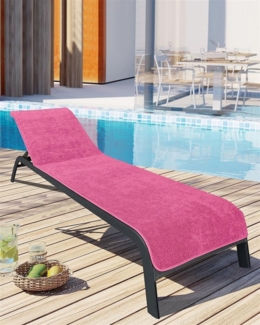 Laynenburg Liegenauflage Frottee Schonbezug aus 100% Baumwolle für Gartenliege, (2 St), Sonnenliege - Liegenbezug mit Umschlag für Standliege in 75x200 cm