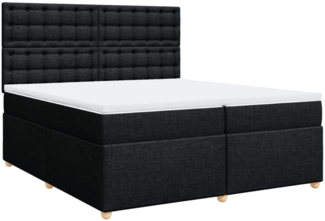 vidaXL Boxspringbett mit Matratze Schwarz 200x200 cm Stoff 3291403