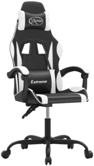 vidaXL Gaming-Stuhl Schwarz und Weiß Kunstleder 3143871