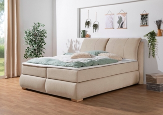 Home affaire Boxspringbett Breitenthal, abnehmbare Rückenkissen mit Klettband